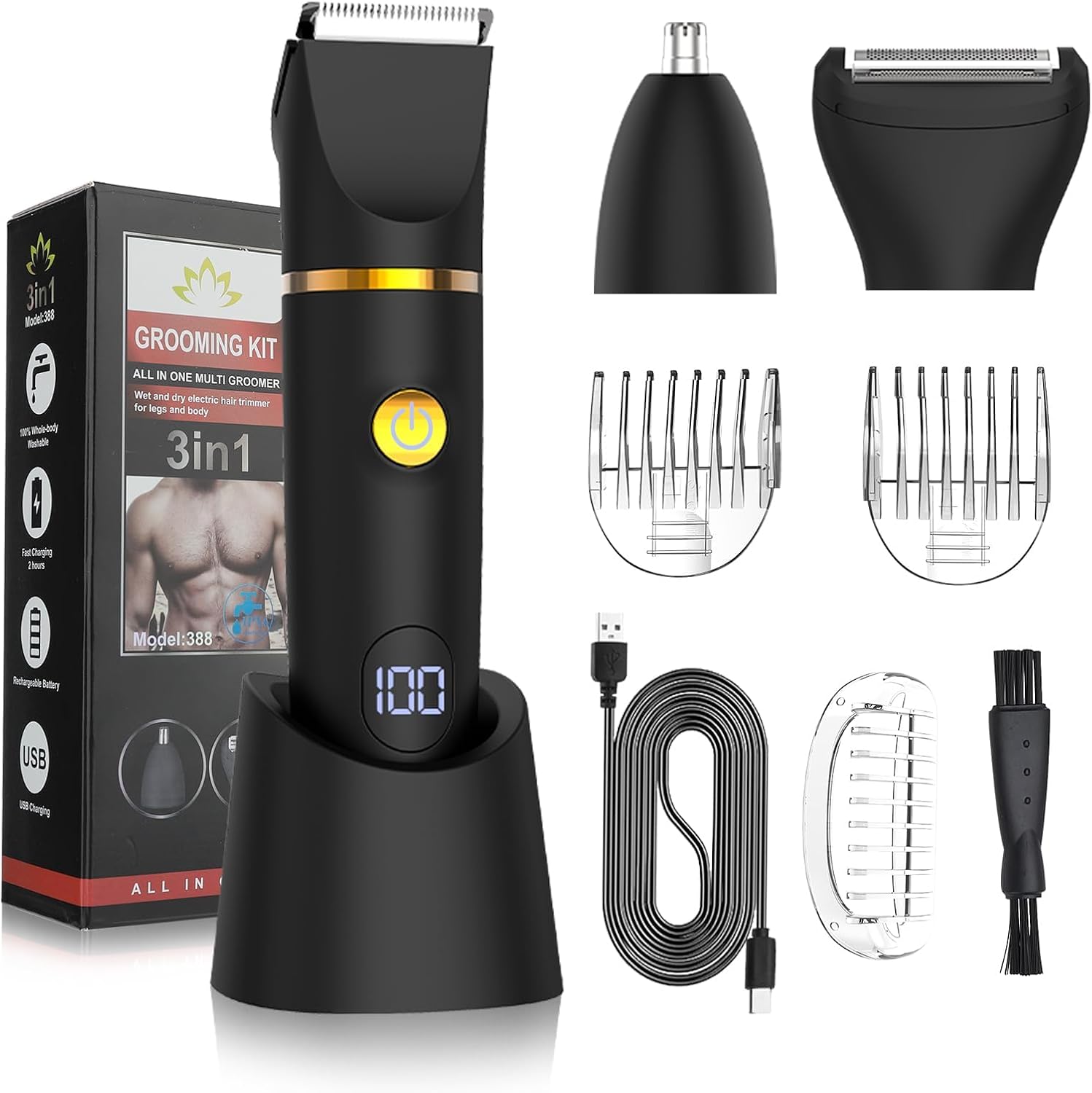 Men'S Grooming Hair And Body Wash - Body Trimmer for Men Woman, 3