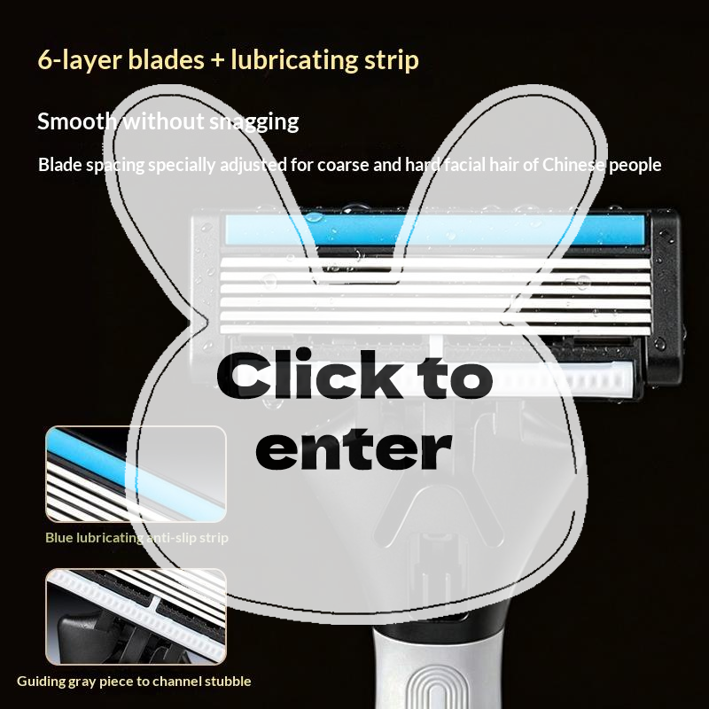 Men Grooming Home - 6 Blade Manual Shaving Razor for