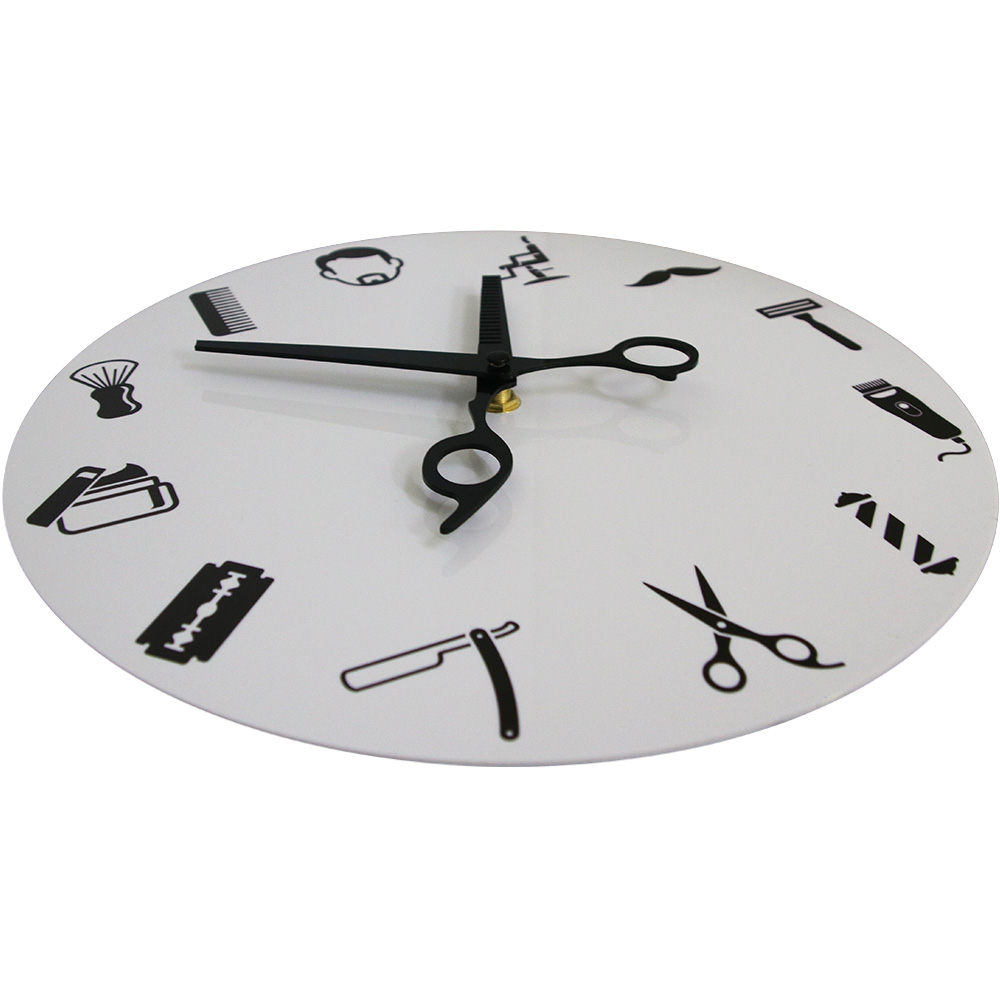 Barber Shop Wall Clock with Sc - đánh giá và giá Men'S Grooming Barbershop