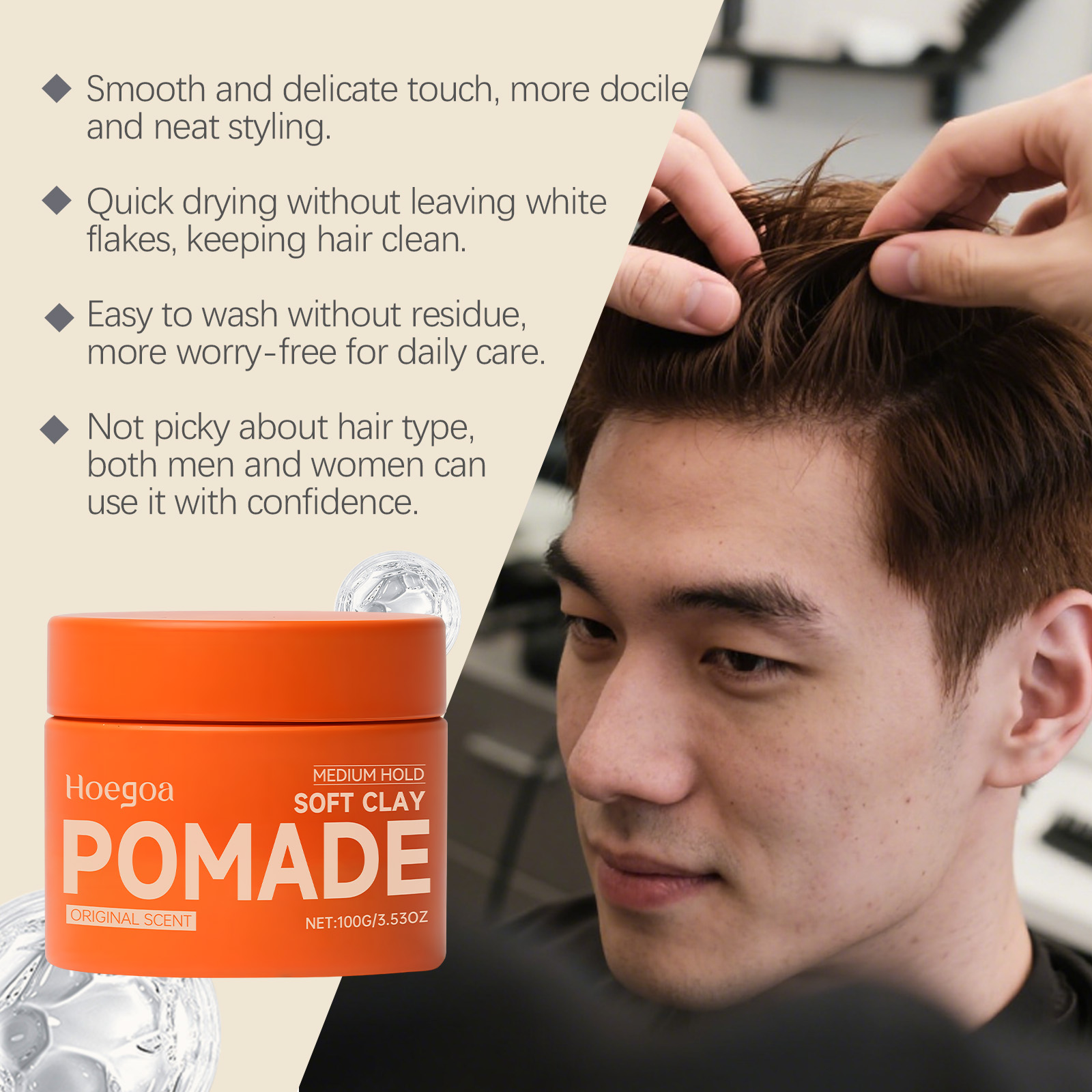 Original Hair Wax Long-Lasting - đánh giá và giá Pomade Hair Clay