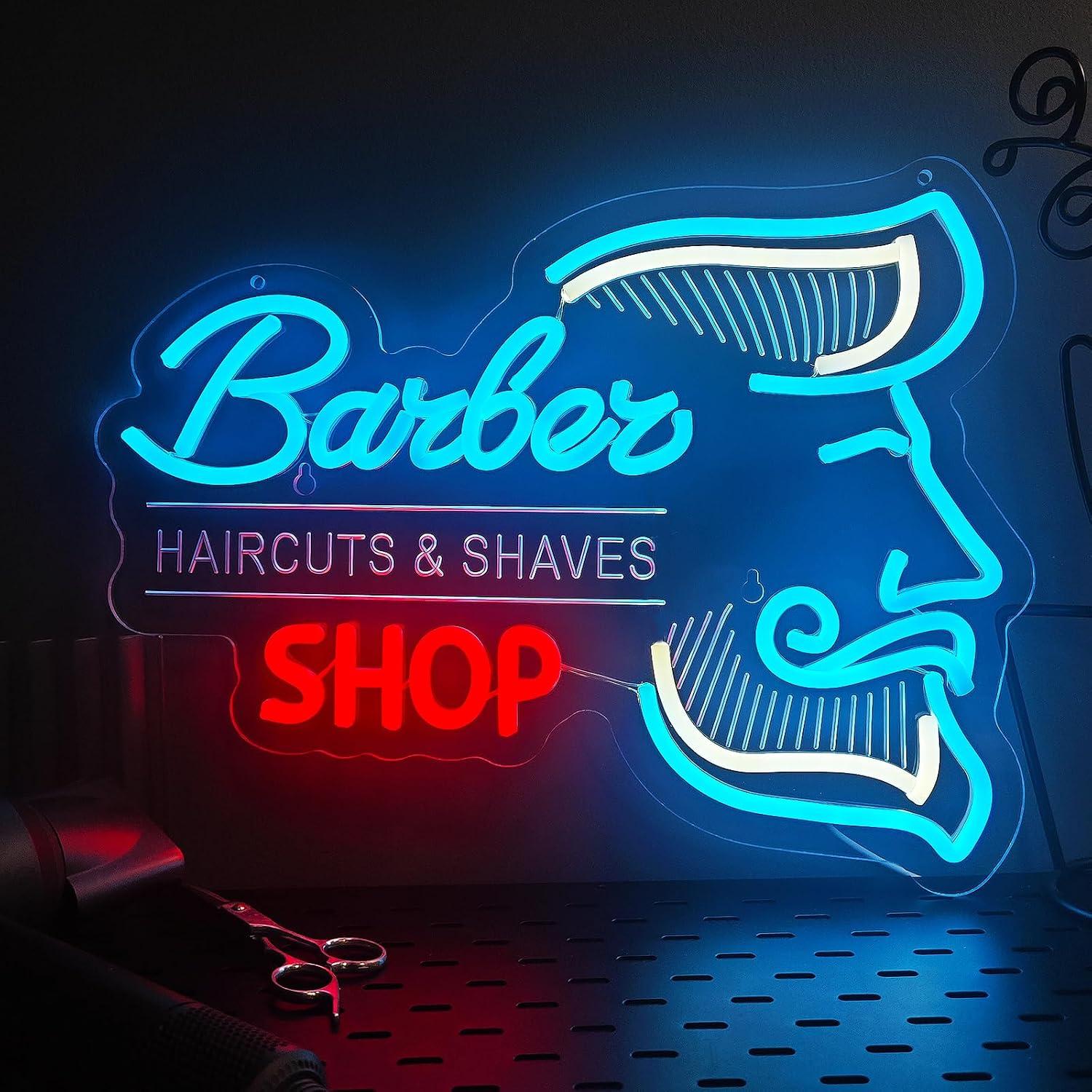 Barber Shop Neon Sign USB Dimm - đánh giá và giá Men'S Grooming Barbershop