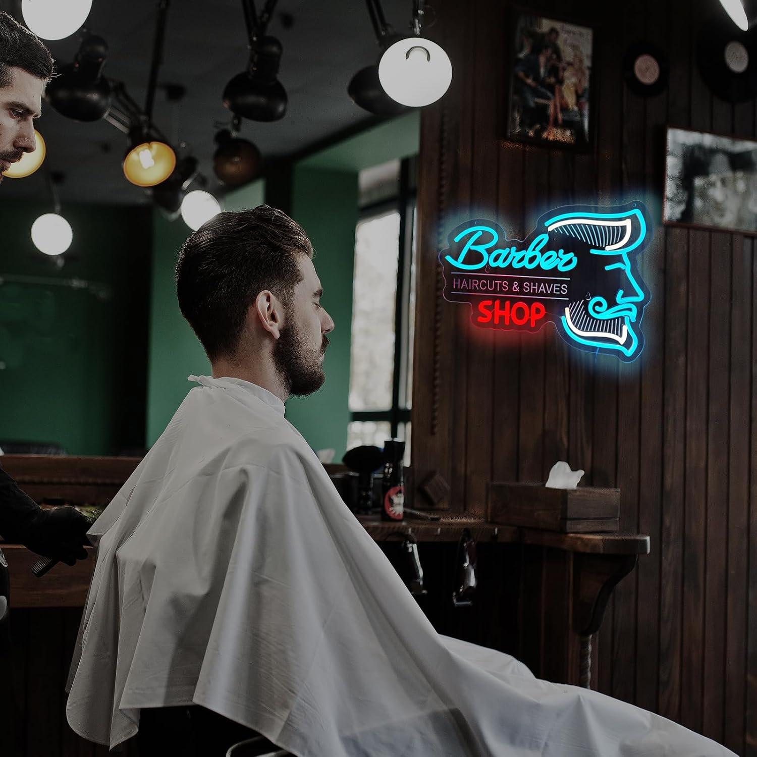 Barber Shop Neon Sign USB Dimm - đánh giá và giá Men'S Grooming Barbershop