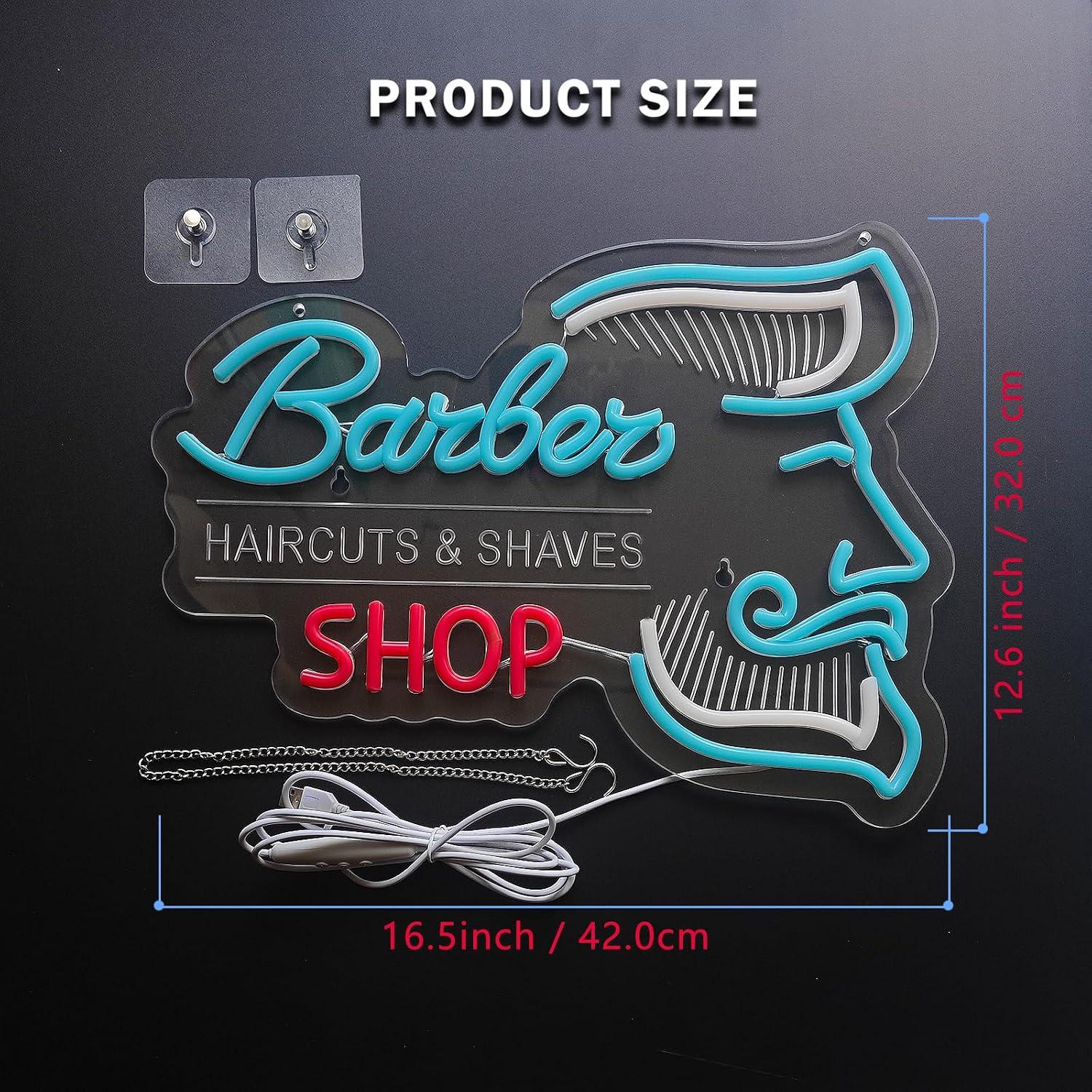 Barber Shop Neon Sign USB Dimm - đánh giá và giá Men'S Grooming Barbershop