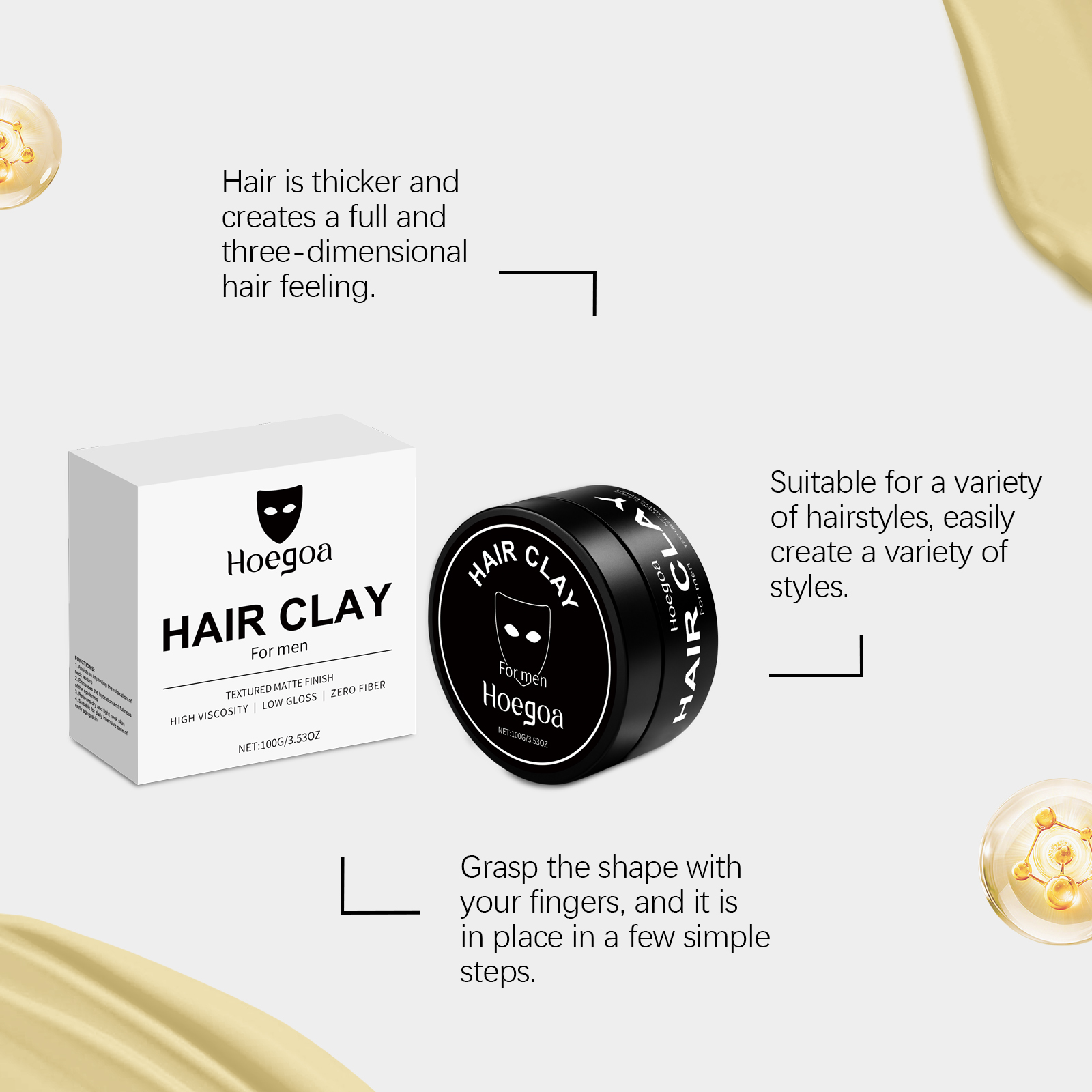 Men's Hair Styling Clay – Crea - đánh giá và giá Pomade Hair Clay
