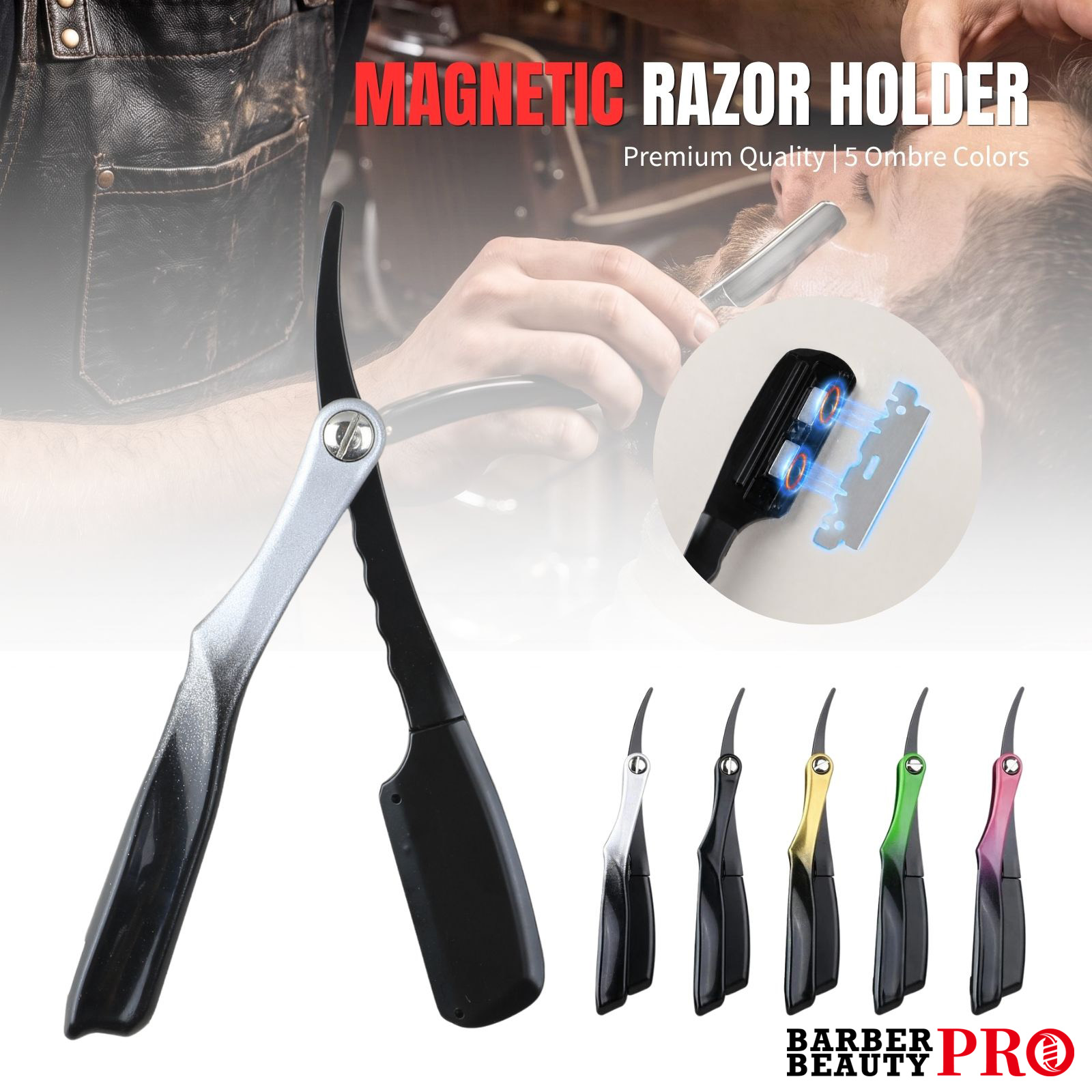 Magnetic Folding Straight Razo - đánh giá và giá Men'S Grooming Barbershop