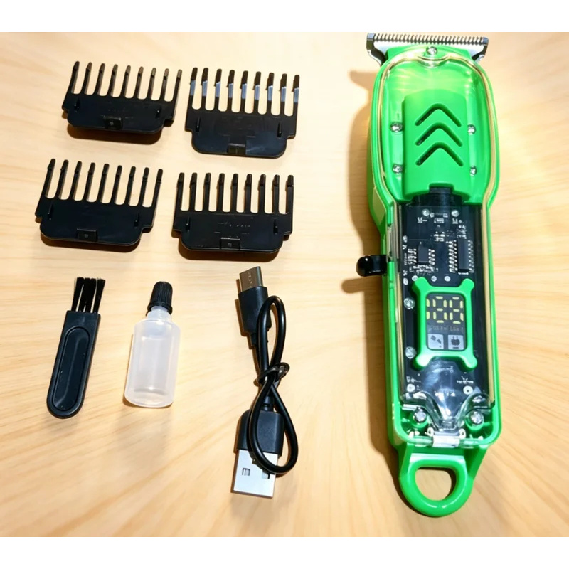 USB Rechargeable Transparent H - đánh giá và giá Men'S Grooming Electric Trimmer